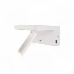 Beneito & Faure 4-W-LED-Bettwandleuchte mit USB-Induktionsladung und schwarzem Touch-Licht