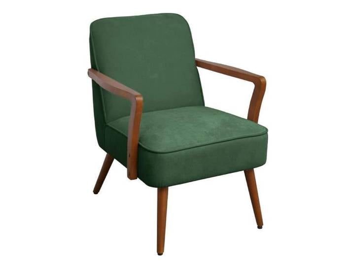 SVITA TUVA Fauteuil lounge Chaise d'accent vintage Salon Chambre lounge chair vert foncé