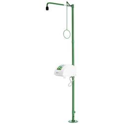 B-SAFETY BR838085 ClassicLine Notdusche mit Augendusche, 2 Brauseköpfe, Auffangbecken, Abdeckung Stand