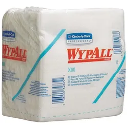 Kimberly-Clark Wypall X60 - Wipes in sections, folded, white - 76 sections, Reinigungsutensil, Weiss