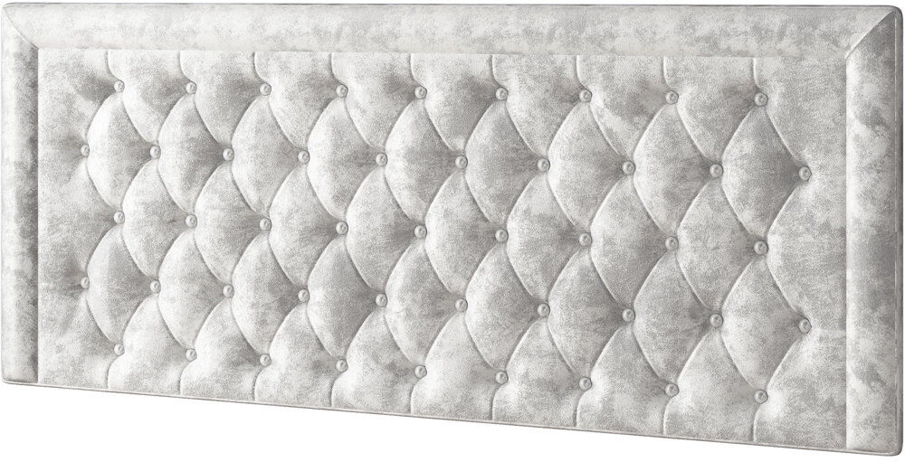 Rosdorf Park Scarborough Upholstered Panel Headboard Silver Kingsize (5')