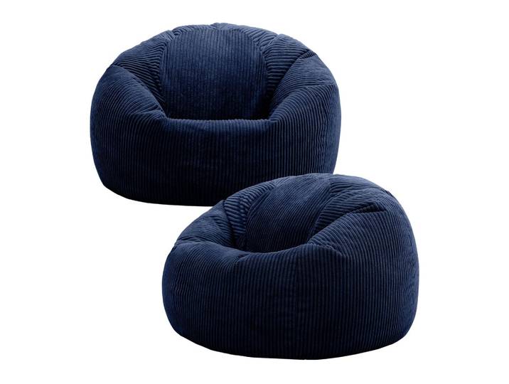SITZSACK Klassisch Sessel aus Cord 2-tlg.