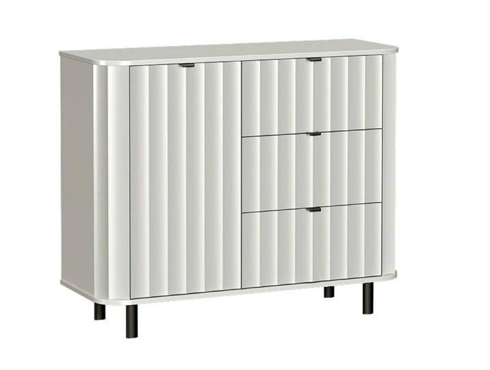 Compleo Kommode schmal, Fronten gefräst, Kommode modern, Modern Wohnzimmer