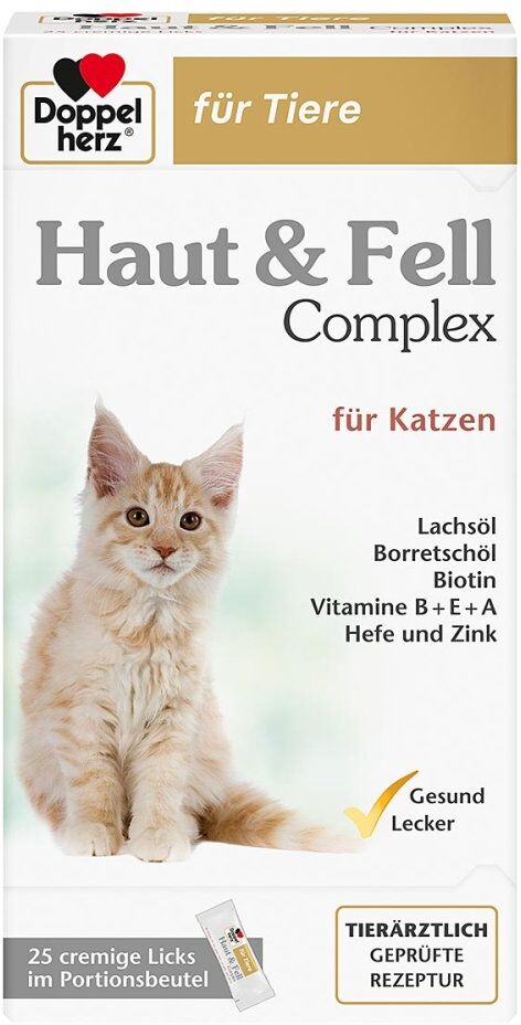 Doppelherz für Tiere Haut & Fell Complex für Katzen 25stk