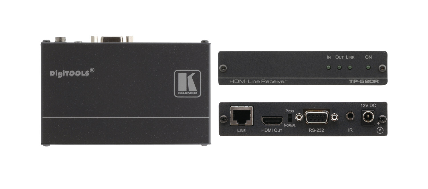 Kramer Electronics TP-580R, 3840 x 2160 Pixel, AV-Receiver, Schwarz