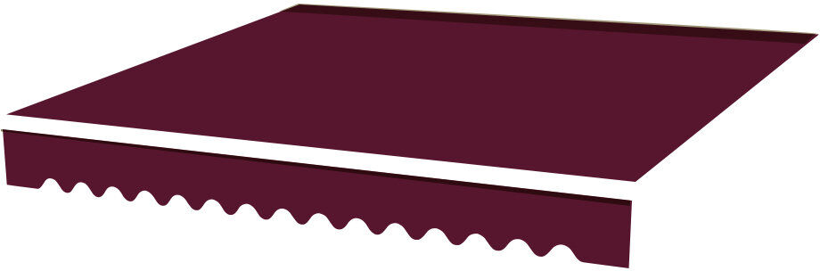 Dakota Fields Coralvine Replacement Fabric for Patio Awning Wine Red 2.5m W x 2m D