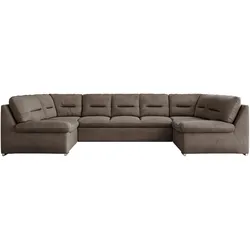WOHNLANDSCHAFT COMODO U Braun Velvet