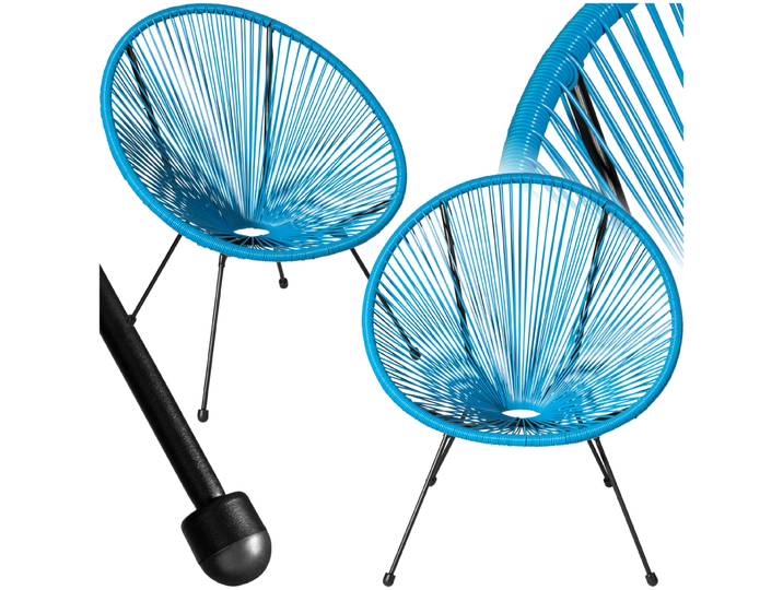 Lot de 2 chaises de jardin Santana - bleu