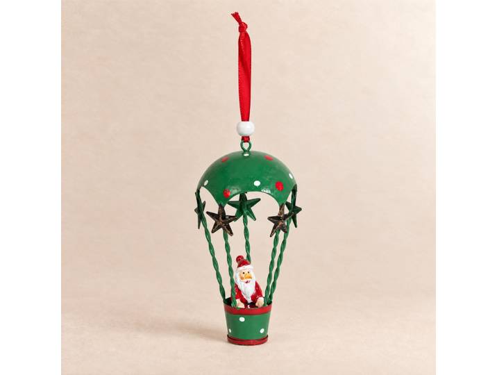Mehrfarbiger Heißluftballon-Weihnachtsschmuck