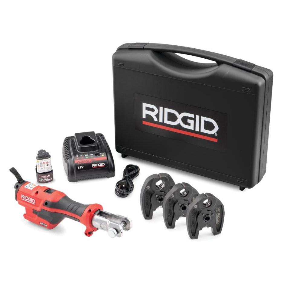 Ridgid 76978 RP115 Akku-Presswerkzeug 12 V 2,5 Ah + 3 Backen U16-20-25 (58721999)