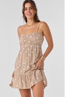 O'Neill s Leyton Short Dress in Simply Taupe, Size XS, Viscose