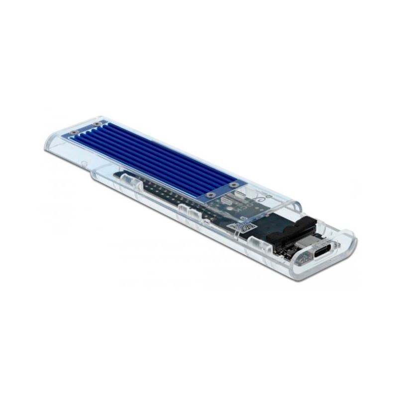 Delock Externes Gehäuse für M.2 NVMe PCIe SSD mit USB-C, transparent