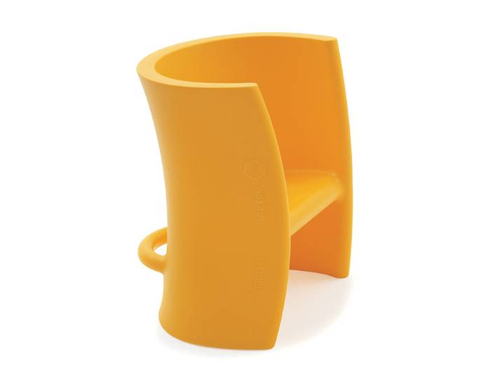 MAGIS chaise ou cheval à bascule pour enfants TRIOLI (Jaune - Polyéthylène)