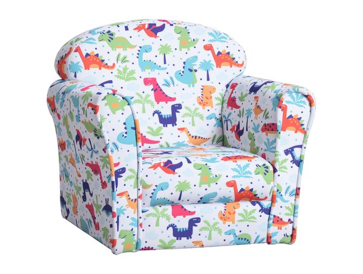 Fauteuil enfant Homcom avec imprimé dinosaure +18 mois 50X39X44Cm multicolore