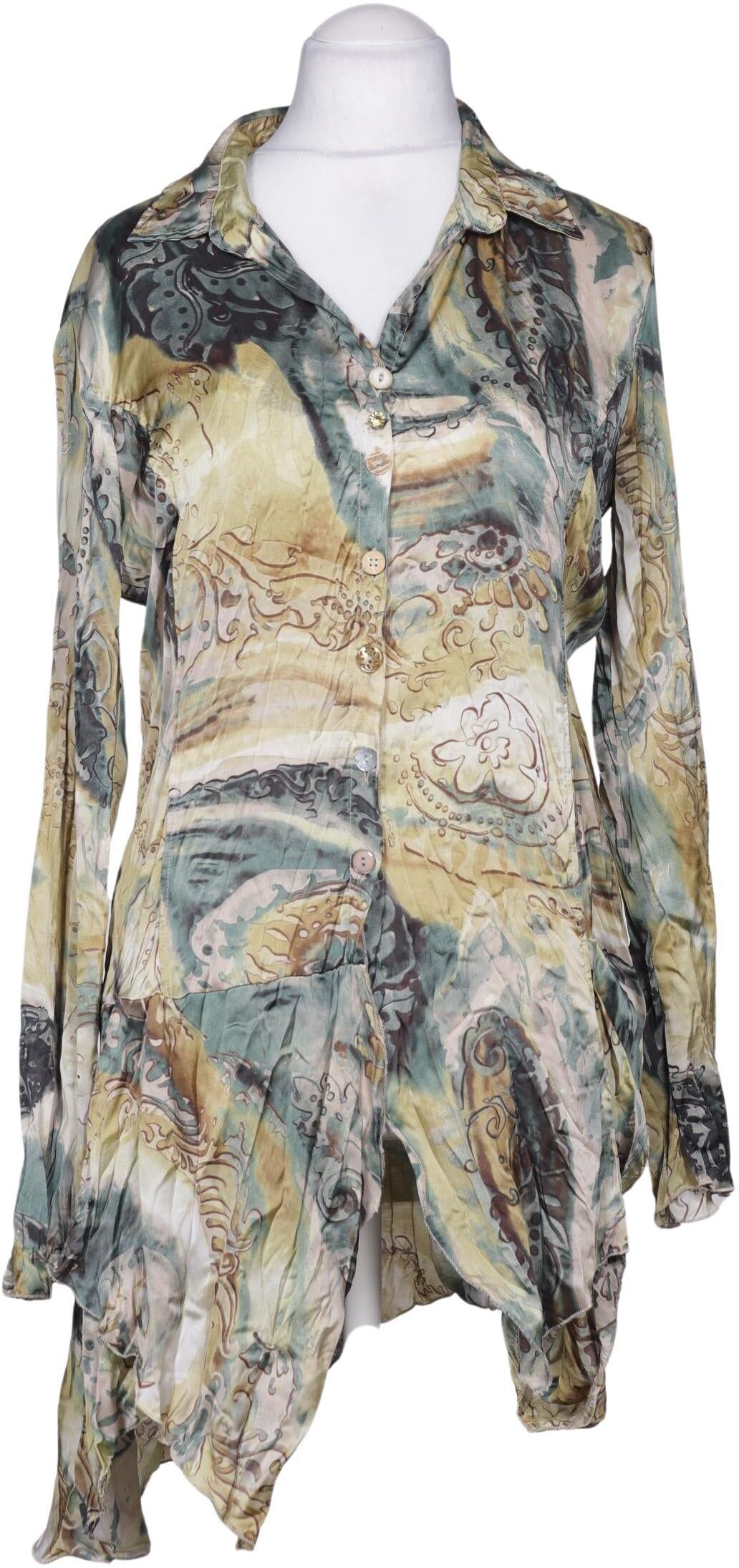 Elisa Cavaletti Damen Bluse, Mehrfarbig, Gr. L, Synthetik - Second Hand