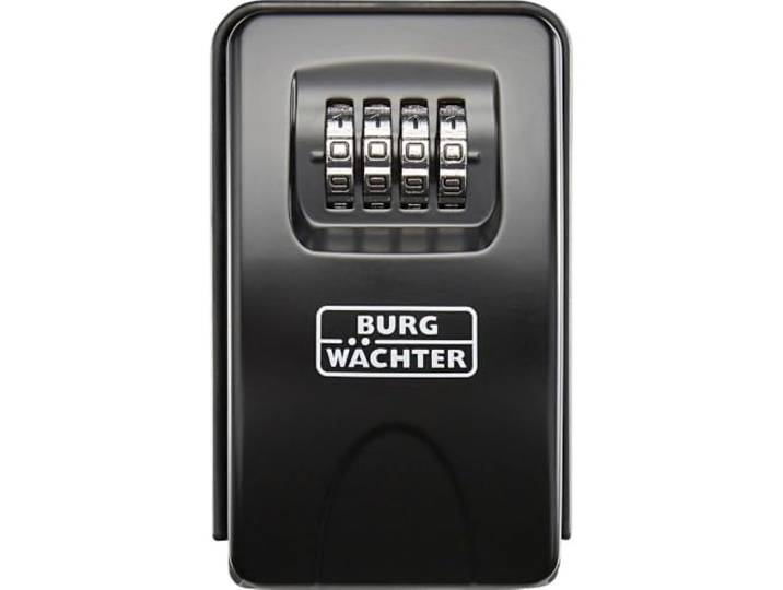 BURG-WÄCHTER Coffre à clés avec code 4 chiffres pour un usage intérieur et extérieur\, Sécurisé\, Montage mural\, Key Safe 20 SB\, Noir