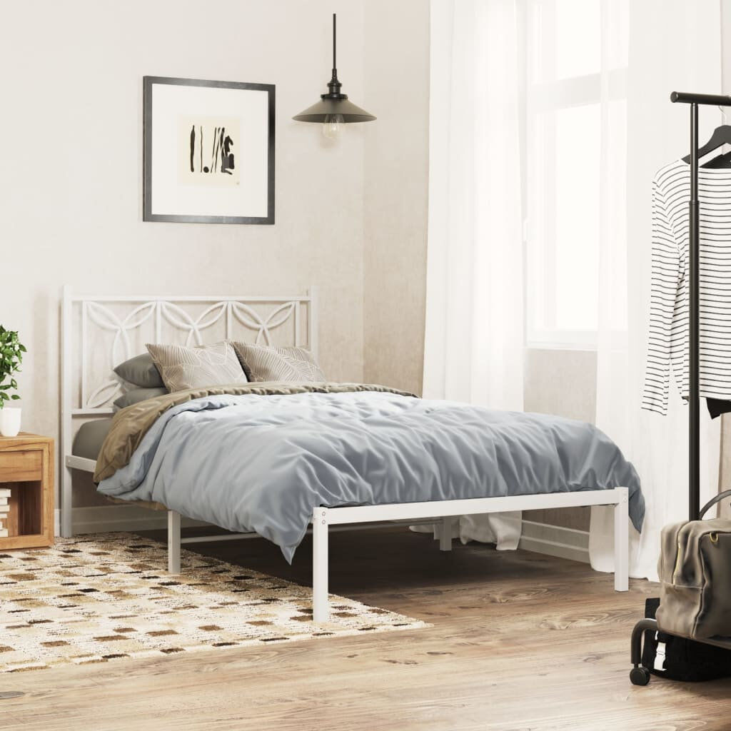 Lark Manor Gonzales Bed Frame White 107 x 203cm
