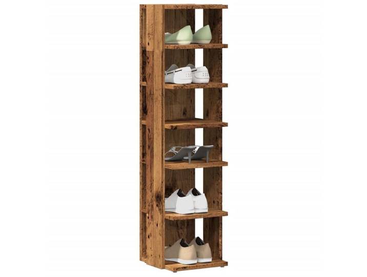 Armoire à chaussures vieux bois 28x27x102 cm bois d'ingénierie armoire de rangement de chaussures support à 856664