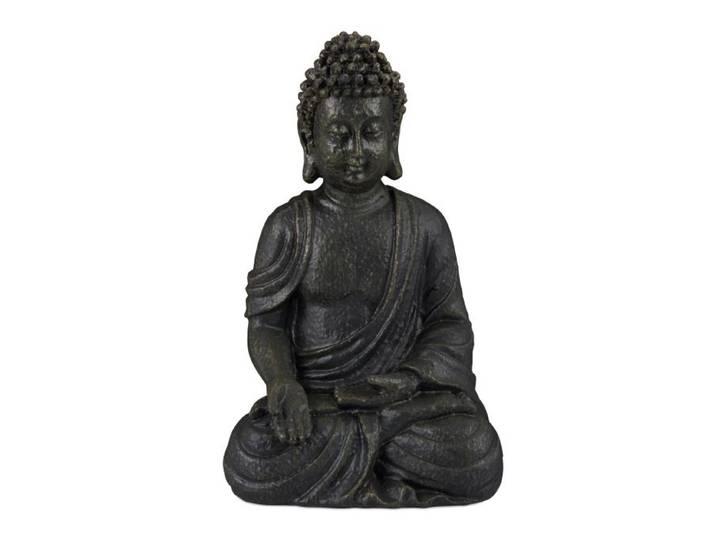 Relaxdays Buddha Figur sitzend 18cm