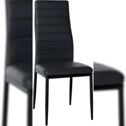 CLP Esszimmerstuhl Mayfair schwarz/Kunstleder