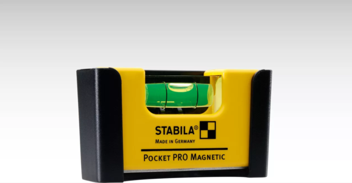 STABILA Mini-Wasserwaage Pocket Pro Magnetic  17953 7 cm mit Gürtel-Clip