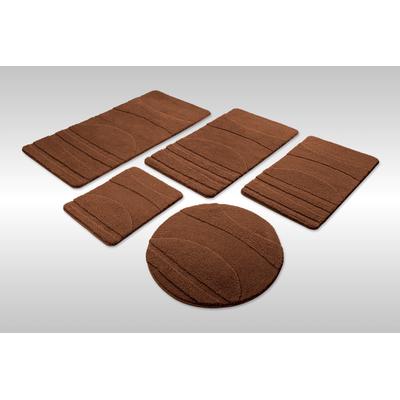 Wecon home "Marc" Höhe 25 mm rutschhemmend beschichtet schnell trocknend Badteppich, Hoch-Tief-Linien, weich, rutschhemmend, waschbar, getuftet