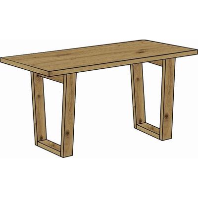 Schreibtisch MÄUSBACHER "Frame", braun (asteiche), B:140cm H:77cm T:70cm, Tische, Schreibtisch