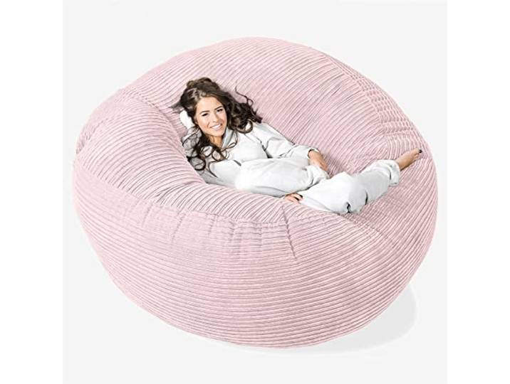 Lounge Pug, 'Mega-Mammoth' Sofa Sitzsack XXL, Schlafsofa, Cord Rosa