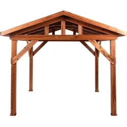 PAVILLON Tannenholz 296/350 cm Braun/Grau Secchia