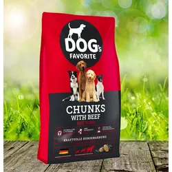 Dog ́s Favorite Chunks mit Rind 15 kg  - Marke v. Happy Dog