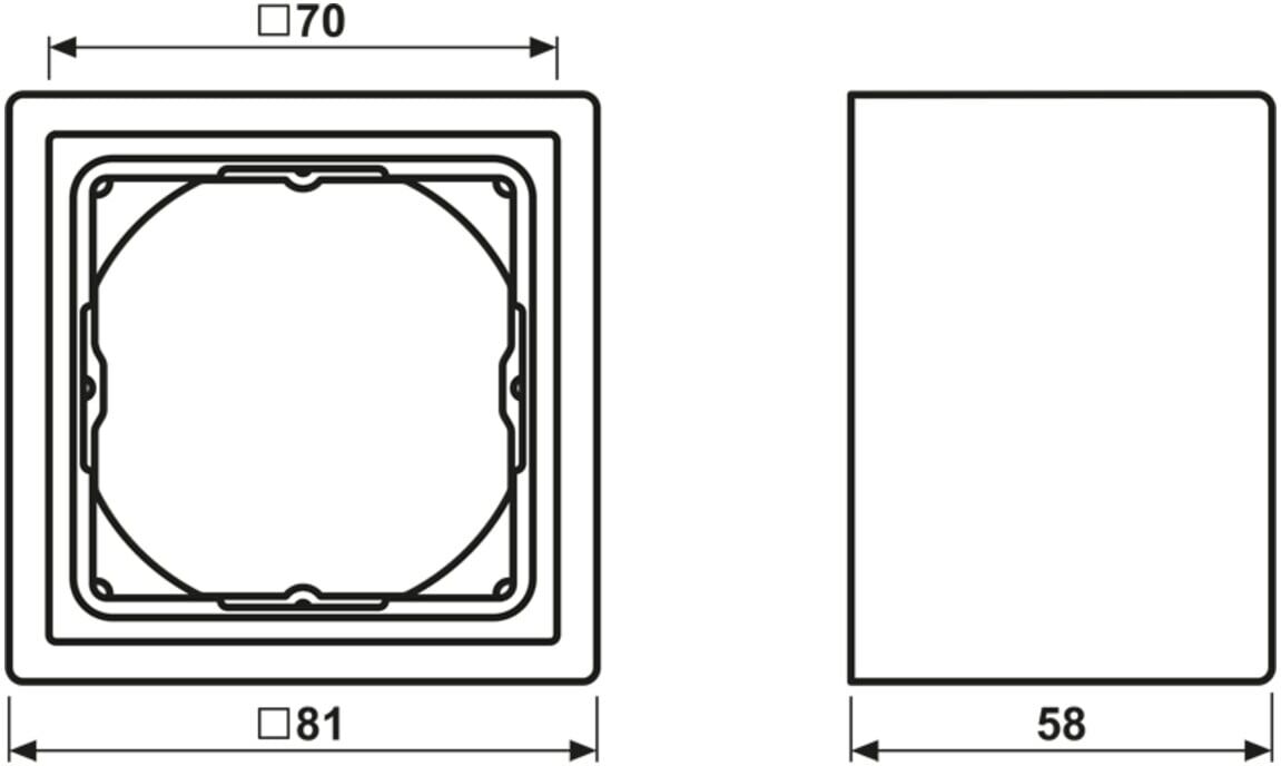 Jung Rahmen 28 mm waage senkrecht LS 981 HBF WW (LS981HBFWW)