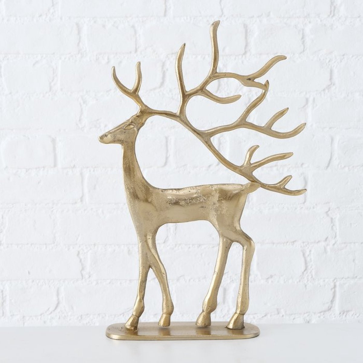 Boltze Trollah Rendier Kerstdecoratie - Goud - 26 x 39 cm