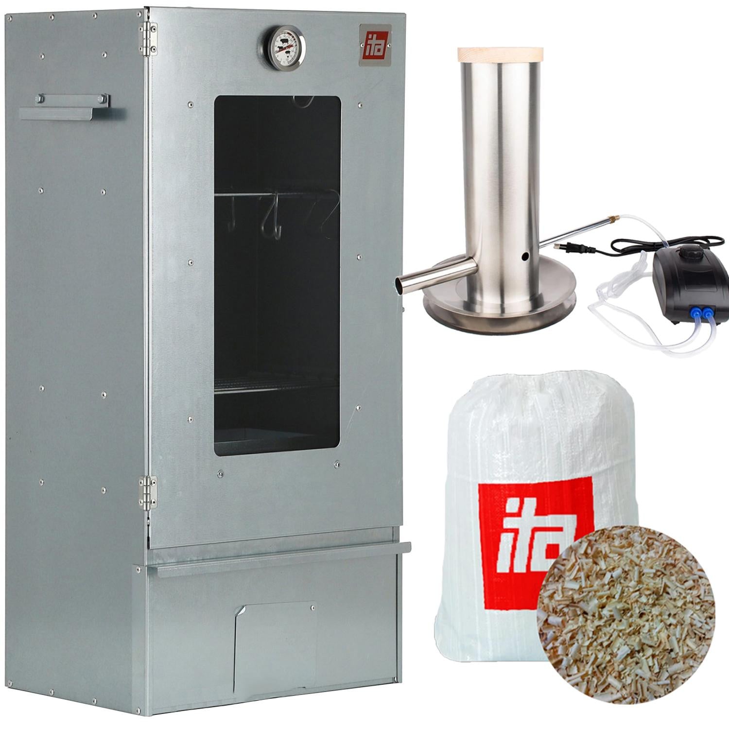ITA Rookoven 7000 Premium rookkast met 3 niveaus, gelegeerd staal en thermometer