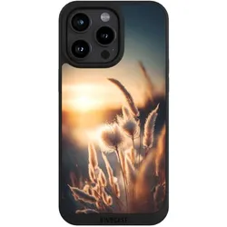 Nivocase Handyhülle für Apple iPhone 15 Pro Max Hülle NIVOpure Case Schwarz Natur Sonne Pampasgras (Apple iPhone 15 Pro Max), Smartphone Hülle, Schwarz