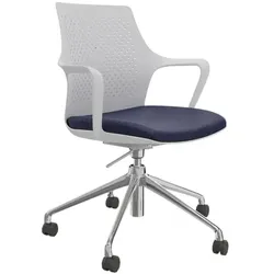 fm Büromöbel Mehrzweckstuhl »Eta« höhenverstellbar auf Rollen blau, 70x47.5x70 cm