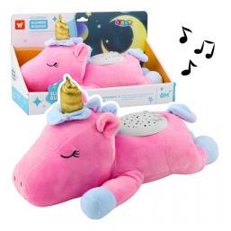 Lean Toys Lean Plüsch Einhorn Schlafend Kuschelig Projektor Ton Geräusch Rosa (65615396)