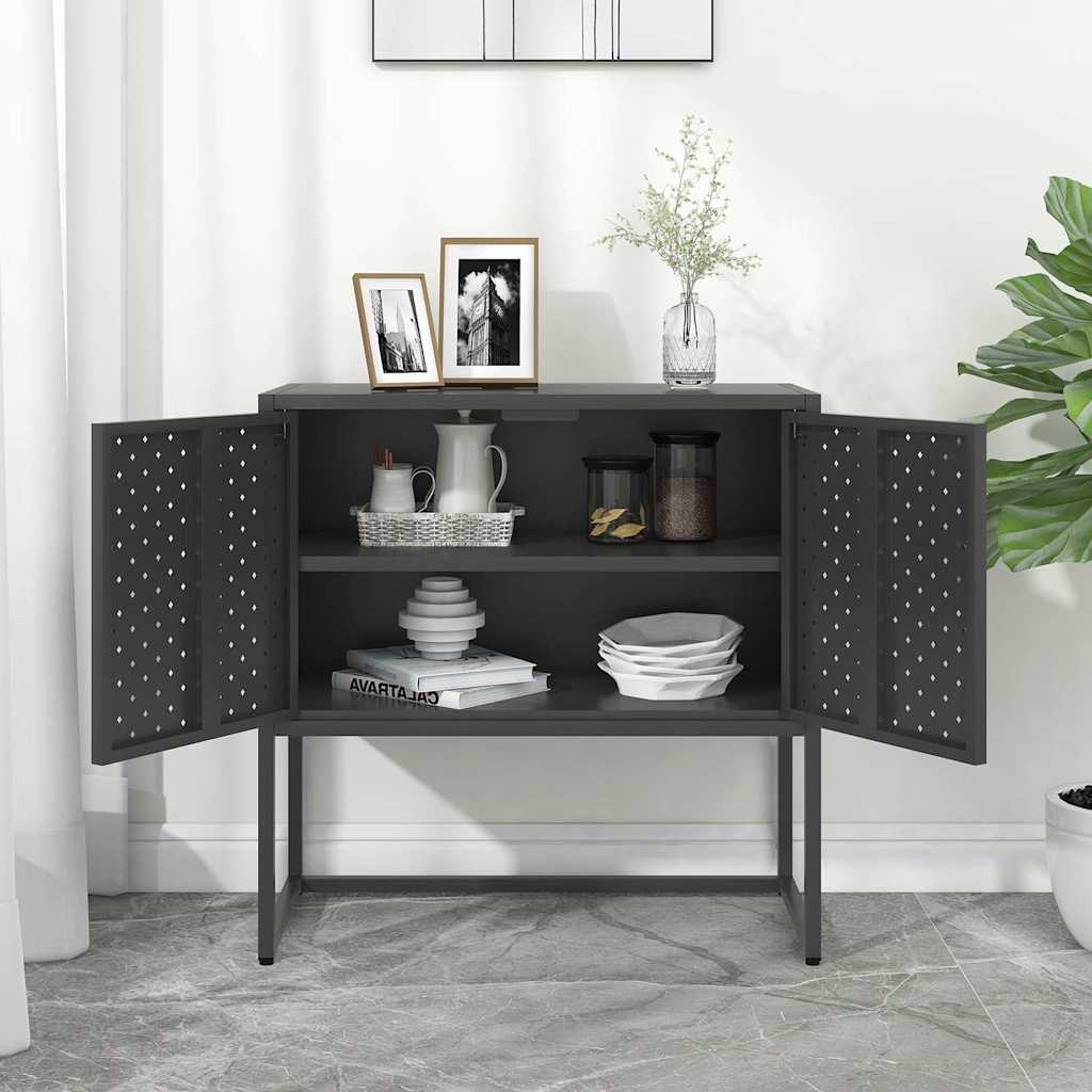 vidaXL Buffet Anthracite 75x35x75 cm Acier