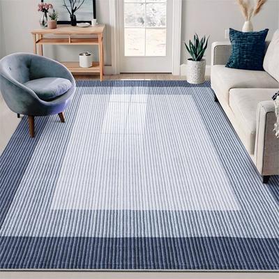 Garvee Ribbed Pattern Modern Washable Stripes Area Rug