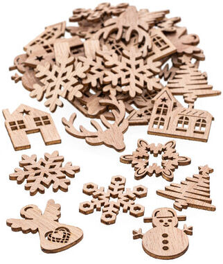 Streuteile "Winterzeit", 3–4 cm, 36 Stück