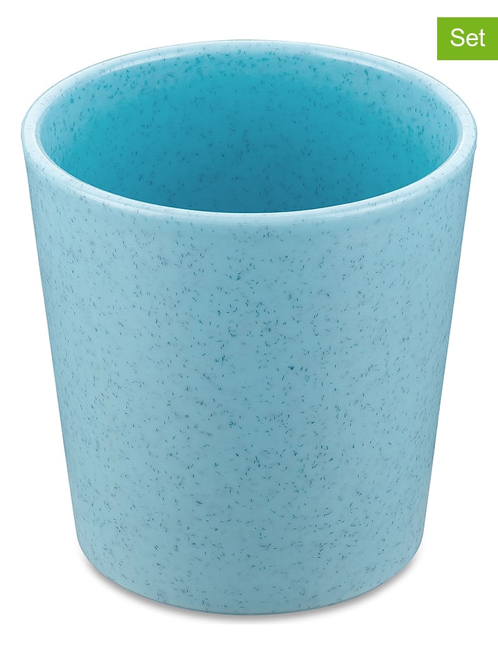 koziol 4er-Set: Becher "Connect" in Hellblau - 190 ml - onesize