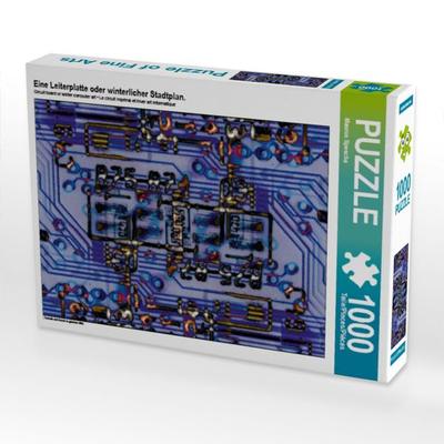 CALVENDO Puzzle Eine Leiterplatte oder winterlicher Stadtplan. | 1000 Teile Lege-Größe 64x48cm Foto-Puzzle für glückliche Stunden