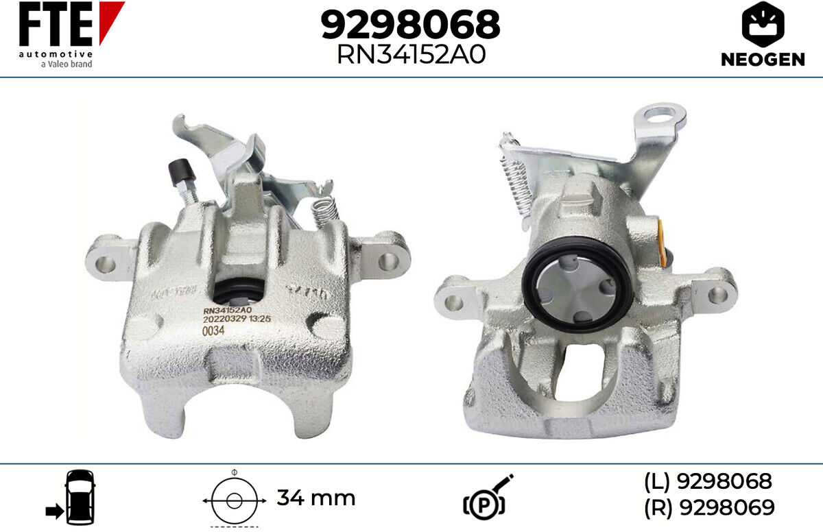 Fte Bremssattel 9298068 Hinterachse Links Für Ford