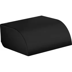 hansgrohe AXOR UNIVERSAL Circular Toilettenpapierhalter mit Deckel, 42858670, Farbe: Mattschwarz