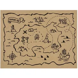 Partydeco, Tischset, Piraten (6 Stk., 40 x 30 cm)