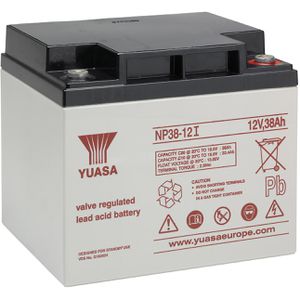 Yuasa AGM-Batterie NP38-12I, 12 V, 38 Ah, M5 Anschluss, mit VdS-Zulassung