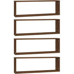 vidaXL Wandregale 4 Stk. Braun Eichen-Optik 80x15x26,5cm Holzwerkstoff