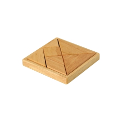 Hotgames Tangram - natur - ca. 12x12cm - 7 Spielsteine - 208 Aufgaben 283573