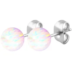 Chirurgenstahl Ohrstecker SYNTHETISCHER OPAL