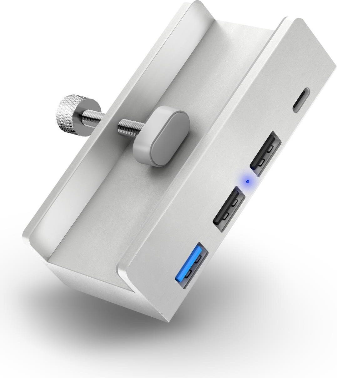 Connect IT USB-dockingstation voor op het bureau, 4-in-1, zilverkleurig
