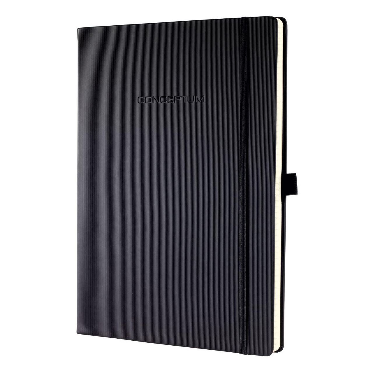 SIGEL Notizbuch Conceptum DIN A4+ liniert, schwarz Hardcover 194 Seiten